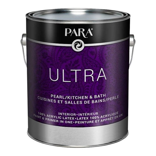 PARA PR0048214-16 Ultra 8210 8214-16 Interior Kitchen and Bath Paint, Pearl, White, 1 gal