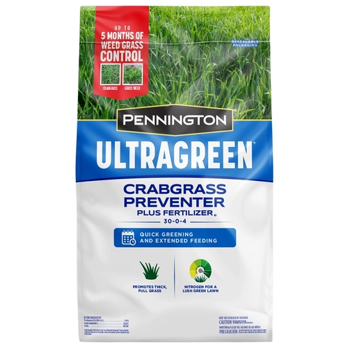 Crabgrass Preventer Plus Fertilizer, 37.5 lb, Solid, 30-0-4 N-P-K Ratio