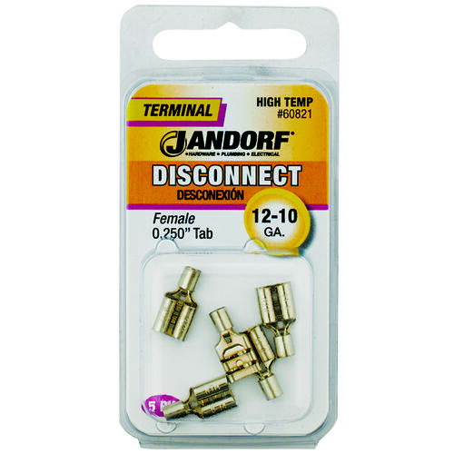 Jandorf 60821 Disconnect Terminal, 12 to 10 AWG Wire - pack of 5