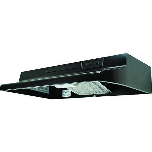 Advantage AV Series Range Hood, 180 cfm, 2 Fan, 30 in W, 12 in D, 6 in H, Cold Rolled Steel, Black