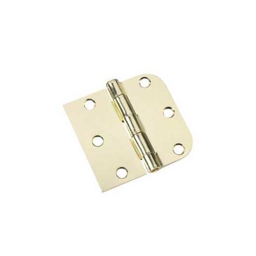 Combination Butt Hinge, 3 in H Frame Leaf, 3/32 in Thick Frame Leaf, Steel, Brushed Nickel