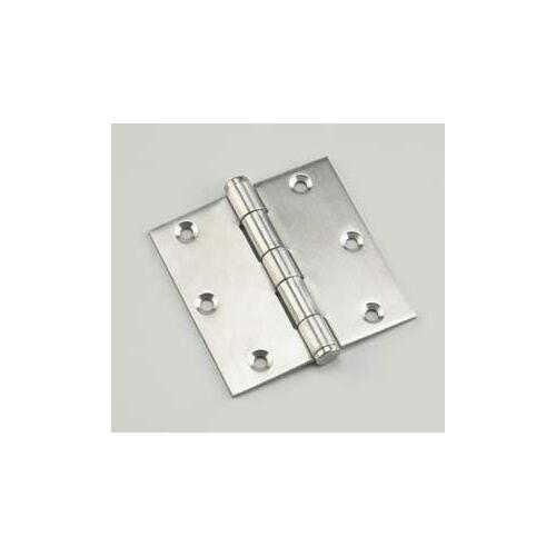 Butt Hinge, 3-1/2 in H Frame Leaf, 3/32 in Thick Frame Leaf, Steel, Zinc, Removable Pin, 50 lb