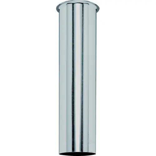 Sink Tailpiece, 1-1/4 in, 6 in L, Flange, Brass, Polished Chrome
