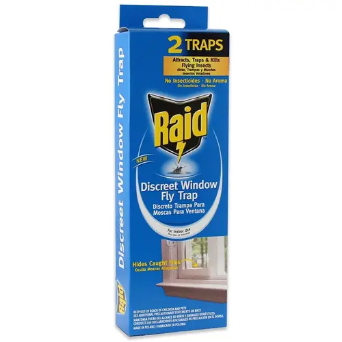 Window Fly Trap, Solid, 2 Pack Silver - pack of 2
