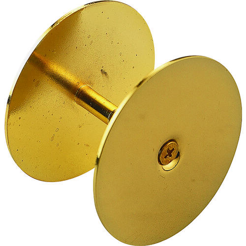 ProSource HSH-021-PS Hole Cover Plate, Steel, Polished Brass, For: 1-3/8 to 2 Thick Doors in
