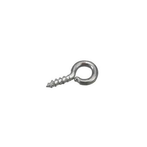 Screw Eye, 1/4 in Dia Wire, 28.5 mm L Thread, 2-3/8 in OAL, Metal, Zinc