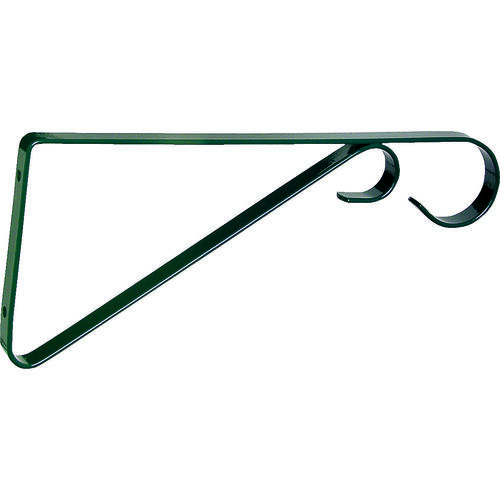 Hanging Plant Bracket, 9-5/8 L, Steel, Forest green, Wall Mount Mounting