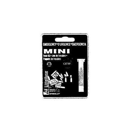 Littelfuse, Inc 00940363ZP Mini Emergency Fuse Kit, Fast Acting Fuse, 32 VAC/VDC, 5 to 30 A - pack of 8