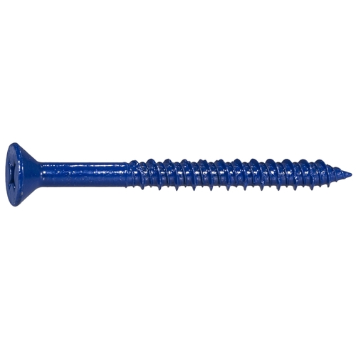 10543 Masonry Screw, 1/4 in Dia, 2-3/4 in L, Steel Blue Ruspert - pack of 15