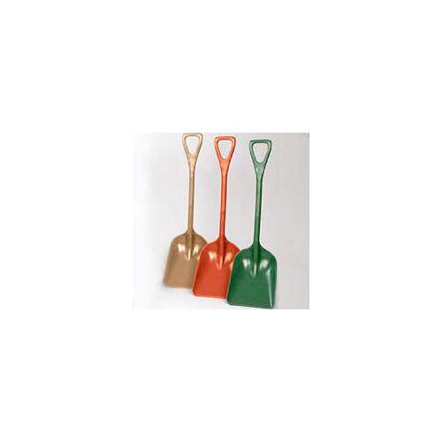 Scoop Shovel, 11 in W Blade, 14 in L Blade, Polymer Blade, Polymer Handle, D-Shaped Handle