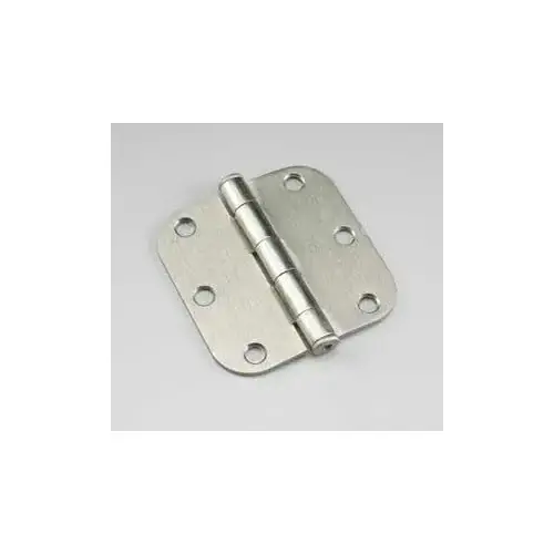 Butt Hinge, 3 in H Frame Leaf, 3/32 in Thick Frame Leaf, Steel, Brushed Chrome, Removable Pin, 40 lb Pair