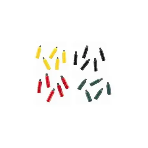 Two-Piece Screwdriver Bit, #0 Drive, Robertson Drive, 1/4 in Shank, 2 in L, Steel Yellow