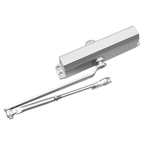 Onward 1600SI44BC 1600 Series Door Closer, Left, Right Hand, Aluminum, Satin, 80 to 100 kg