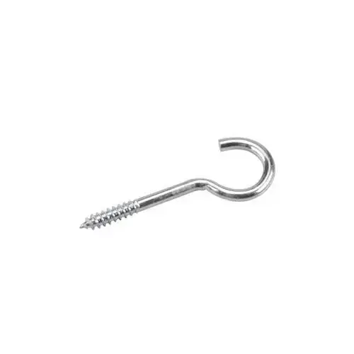 Screw Hook with Lag Thread, 4-7/8 in L, Steel, Zinc