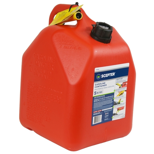 Scepter FG4G511 Flo n' go Gas Can, 5 gal Capacity, Polypropylene, Red