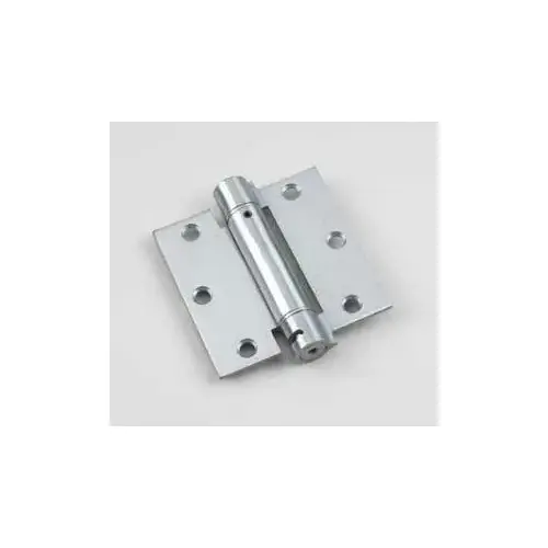 Spring Hinge, 44.5 mm W Frame Leaf, 88.8 mm H Frame Leaf, Steel, Nickel, Non-Removable Pin, 30 lb