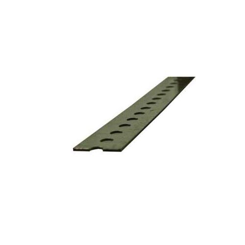 Reliable SFBG13836 Mekano Series Perforated Flat Bar, 1-3/8 in W, 36 in L, 5/64 in Thick, Steel, Hot Dip Galvanized