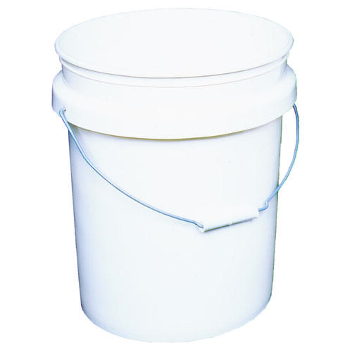 51677 Paint Pail, 5 gal Capacity, HDPE, White