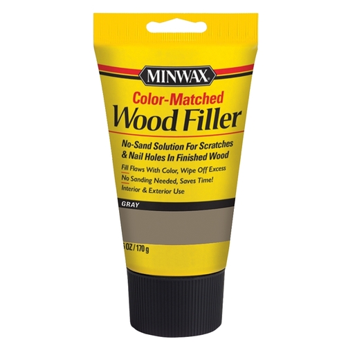 Minwax 448550000 Color-Matched Series Wood Filler, Gray, 6 oz
