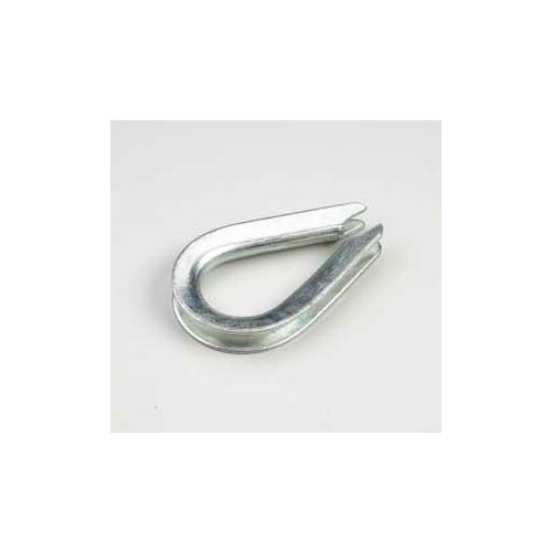 Rope Thimble, 3/8 in Dia Cable, Steel, Zinc - pack of 10