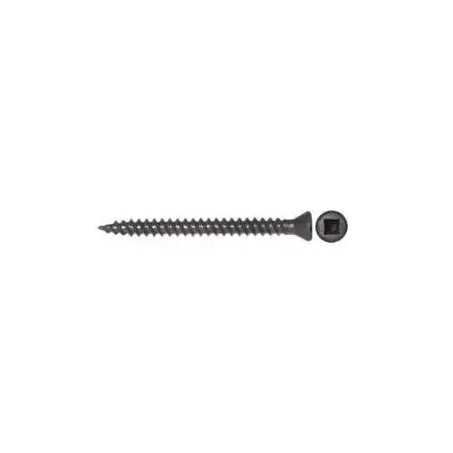 Reliable DWTH6214C1 RzR Series Screw, 2-1/4 in L, Fine, Full Thread, Flat Head, Square Drive, Type S Point, Steel Black - pack of 100