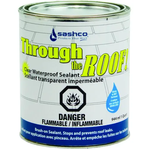 Roof Sealant, Clear, Liquid, 1 qt