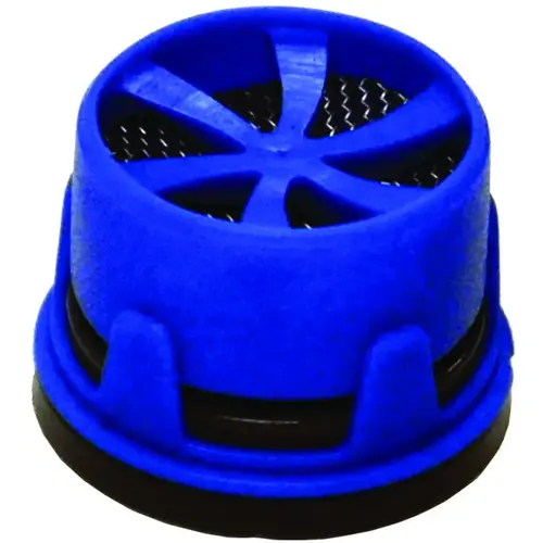 Faucet Aerator Insert, 15/16 or 55/64 in, Plastic, 1.5 gpm Blue