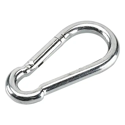 Spring Snap Link, 120 lb Working Load, Steel, Zinc