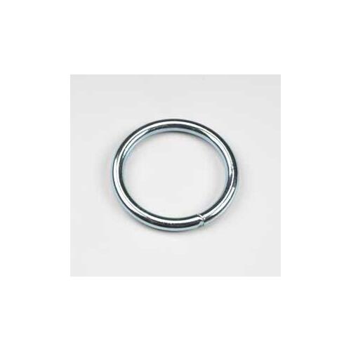 Ring, 300 lb Working Load, 1-1/2 in Dia Ring, 0.233 in Dia Wire, Steel, Zinc