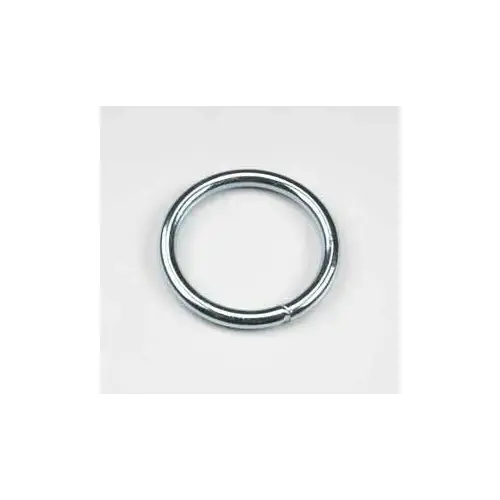 Ring, 270 lb Working Load, 1-1/4 in Dia Ring, 0.221 in Dia Wire, Steel, Zinc - pack of 10