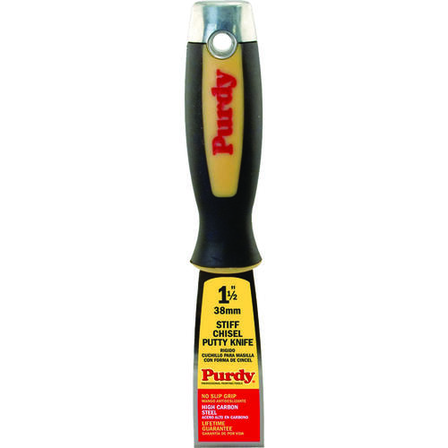 Purdy 14A900115 900115 Series Putty Knife, 1-1/2 in W Blade, Stainless Steel Blade, Rubber Handle