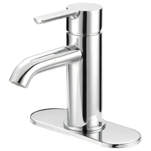 Lavatory Faucet, 1.2 gpm, 1-Faucet Handle, 1, 3-Faucet Hole, Metal/Plastic, Chrome Plated