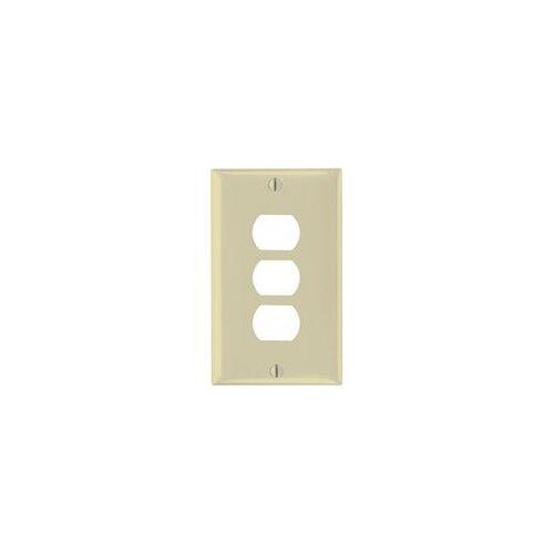 Legrand K3I Wallplate, 4-1/2 in L, 2-3/4 in W, 1 -Gang, Thermoset, Ivory