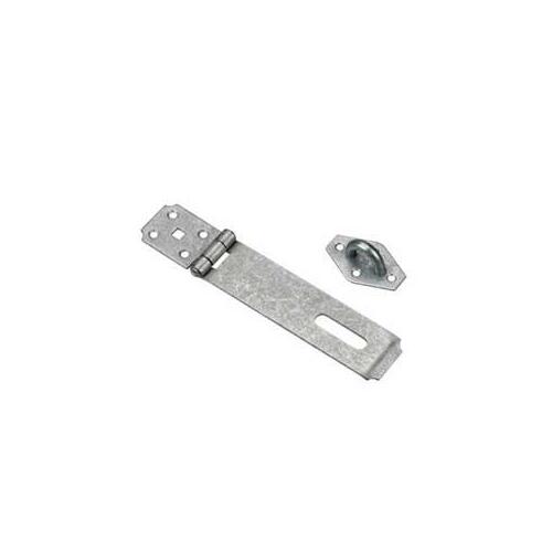 Heavy-Duty Hasp, 257.75 mm L, 48.5 mm W, Steel, Galvanized, 9.5 mm Dia Shackle