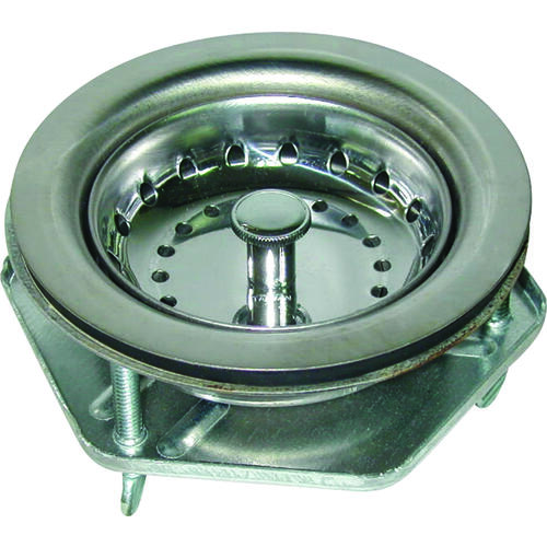 Basket Strainer Assembly, 4-1/2 in Dia, For: 3-1/2 to 4 in Dia Opening Sink Stainless Steel