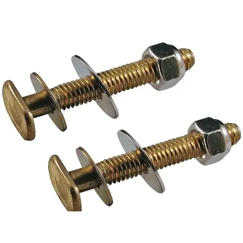 Closet Bolt, Brass - pack of 2