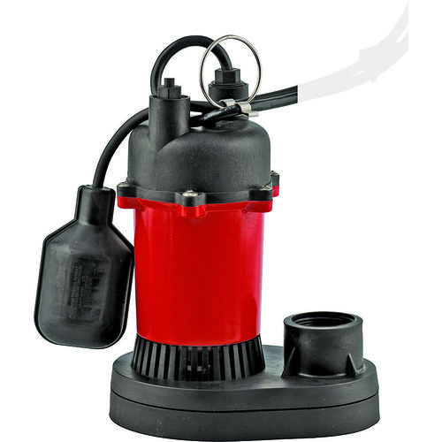 Red Lion 14942739 RL-SP25T Series Sump Pump, 1-Phase, 6 A, 115 V, 0.25 hp, 1-1/2 in Outlet, 23 ft Max Head, 540 gph