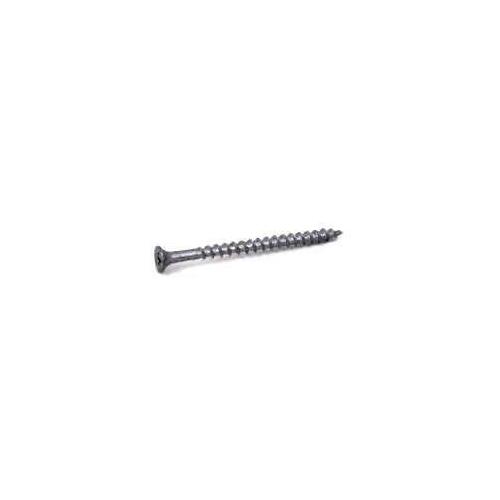 0 Deck Screw, #10 Thread, 3-1/2 in L, Coarse Thread, Bugle Head, Phillips Drive, Sharp Point Silver Dacrotized