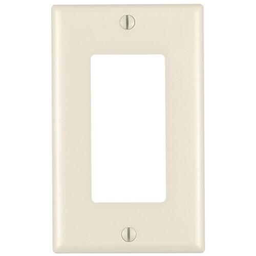 80401-M26-TMP Wallplate Pack, 4-1/2 in L, 2-3/4 in W, 1 -Gang, Plastic, Light Almond - pack of 10