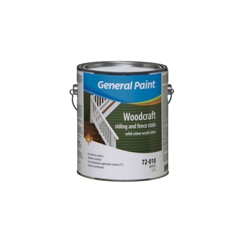 Woodcraft Siding and Fence Stain, Flat, Satin, Liquid, 1 gal, Pail