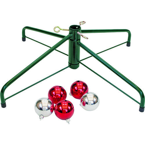 National Holidays 95-2464 Traditions Artificial Tree Stand, Steel, Green/Red, Powder-Coated