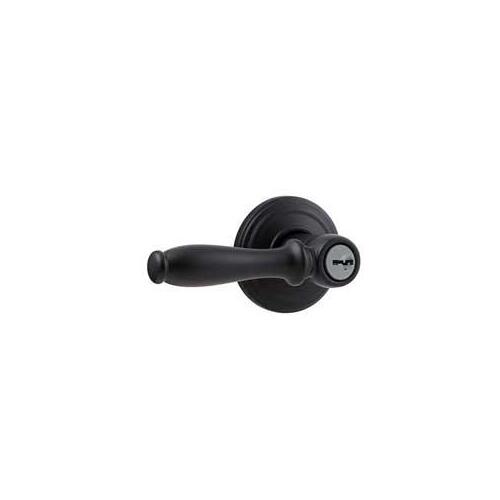 Collections Series Entry Door Lock, 2 Grade, Matte Black, Lever Handle, 2-3/8 to 2-3/4 in Backset