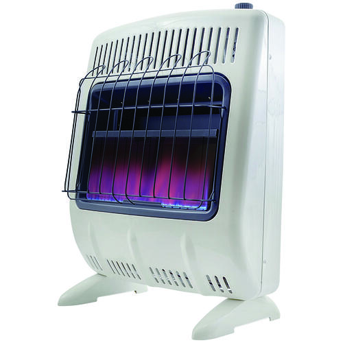 Vent-Free Blue Flame Gas Heater, Natural Gas, 20000 Btu, 500 sq-ft Heating Area