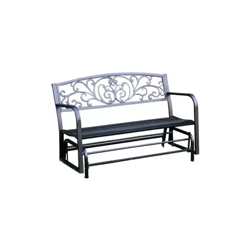 Seasonal Trends XG239 Glider Bench, 50 in W, 23-1/2 in D, 37-1/2 in H, 2 lb Seating, Steel Frame