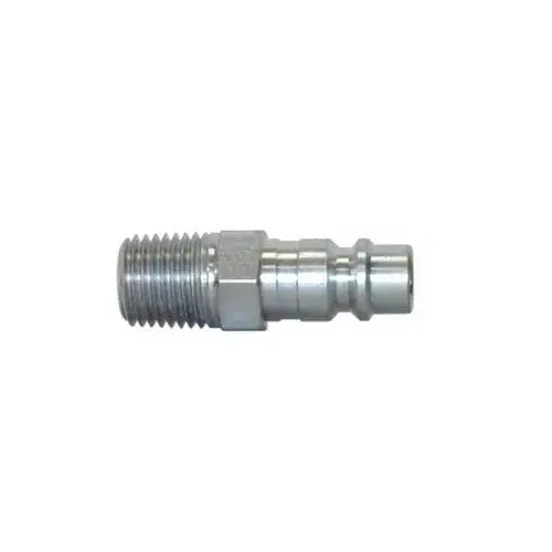 Coupler Plug, 1/4 in, MNPT, Steel, Zinc