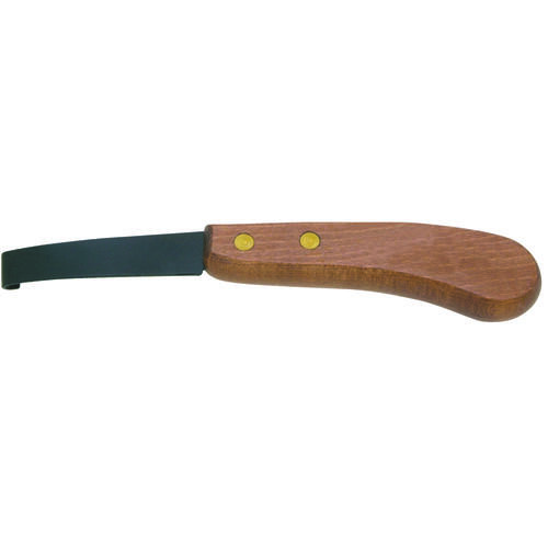 Hoof Knife, Wide Blade, Stainless Steel Blade, Hardwood Handle, Comfortable-Grip Handle