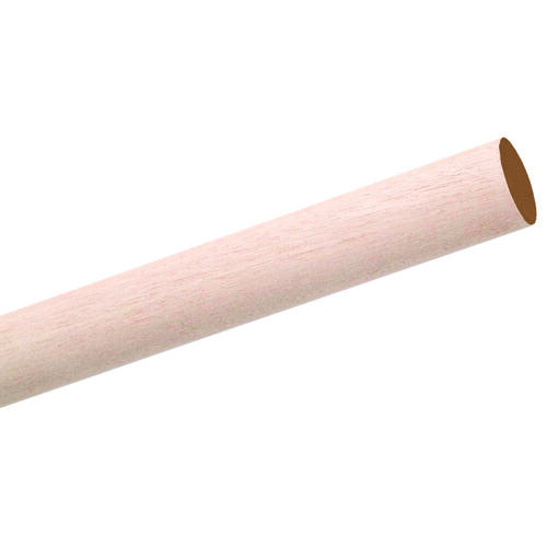 Dowel Rod, 5/8 in Dia, 36 in L, Hardwood