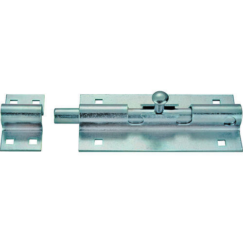 Lockable Barrel Bolt, 0.31 Dia in Bolt Head, 6 in L Bolt, Steel, Zinc