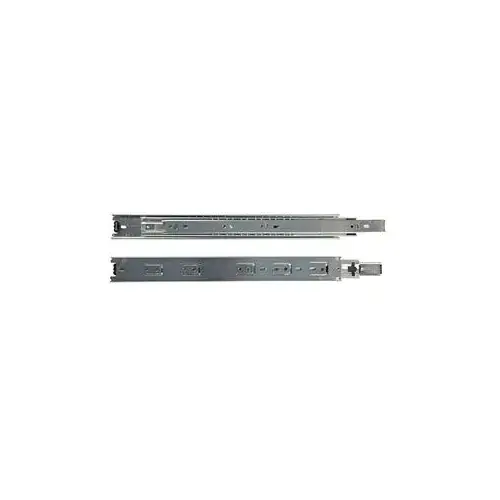 Precision Drawer Slide, 100 lb, Side Mounting, 350 mm L Rail, 12.7 mm W Rail, Zinc Pair