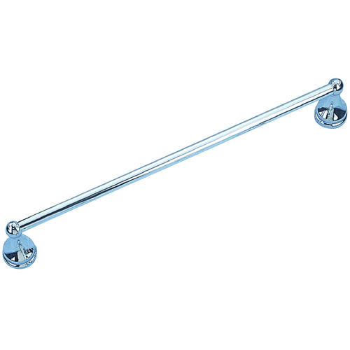 Towel Bar, Chrome, Surface Mounting, 24 in